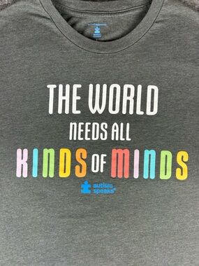 Autism Speaks Gray Graphic T-Shirt Unisex Size Large